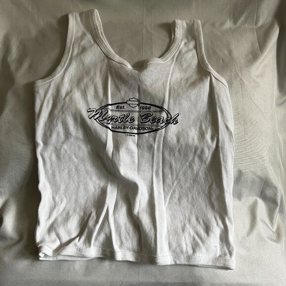 Harley-Davidson 2 White V-Neck Shirt Graphic XL Womens - Picture 12 of 13